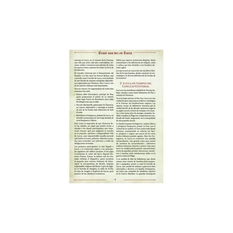 Savage Worlds Ultima Forsan: Érase una vez en Lucca de HT Publishers en Juegos de Rol | La Cueva Roja