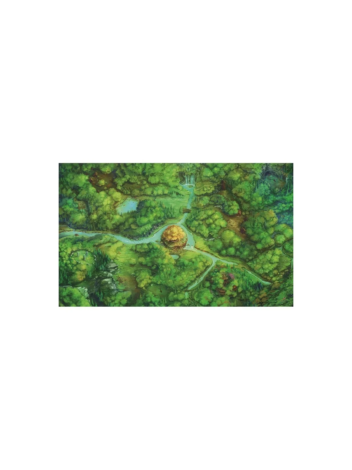 Tapete de Neopreno 140x80 cm - Bosque de Maldito Games en Tapetes | La Cueva Roja