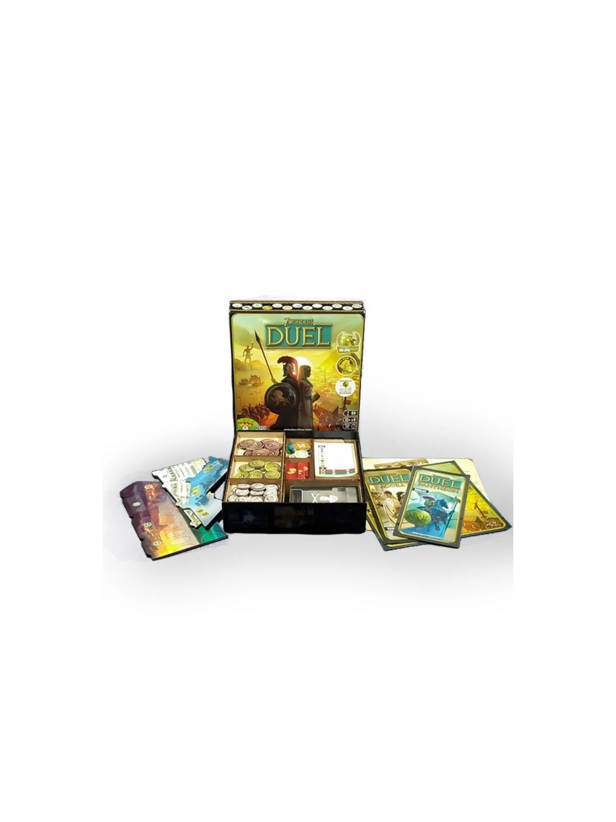 Inserto Compatible con 7 Wonders Duel (Base+Expansión Ágora+Expansión Pantheon) de WithOut Mess en Insertos | La Cueva Roja