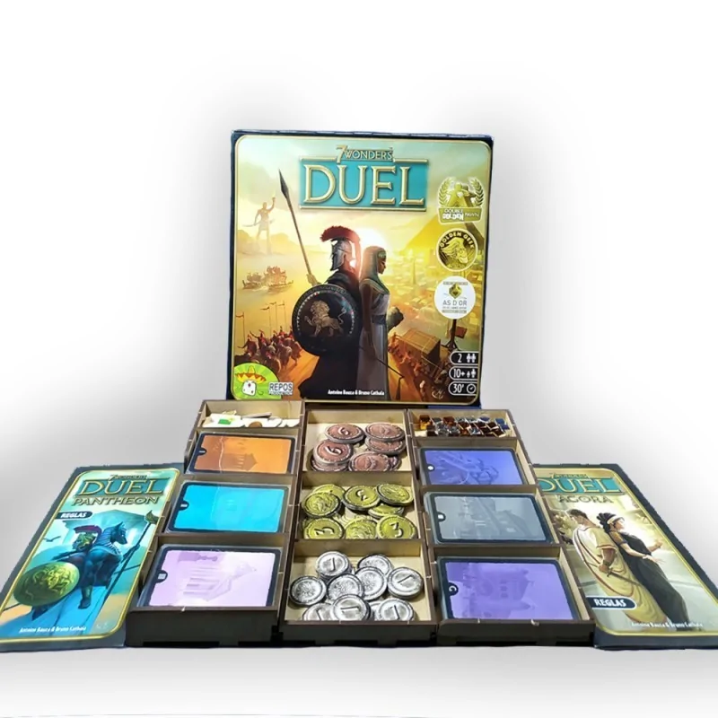 Inserto Compatible con 7 Wonders Duel (Base+Expansión Ágora+Expansión Pantheon) de WithOut Mess en Insertos | La Cueva Roja