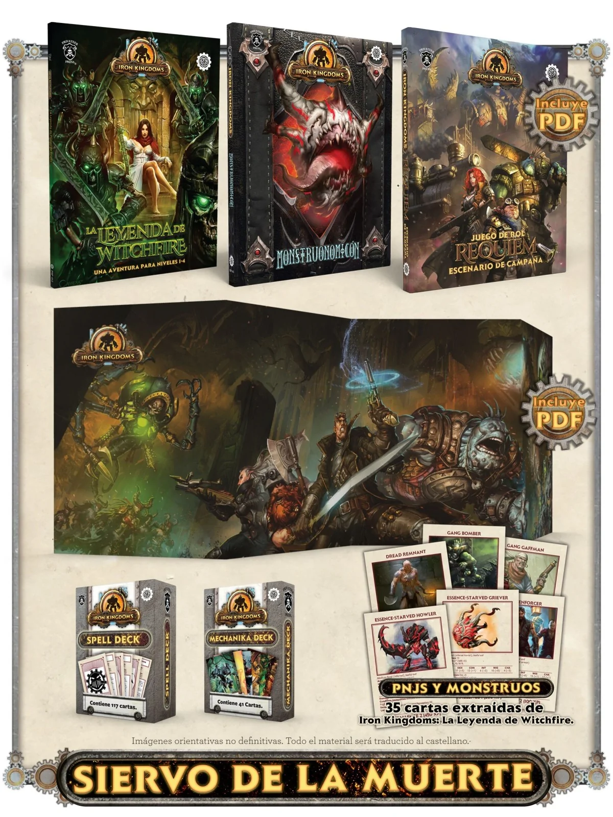 Iron Kingdoms: Réquiem - Siervo de la Muerte de Nosolorol en Juegos de Rol | La Cueva Roja