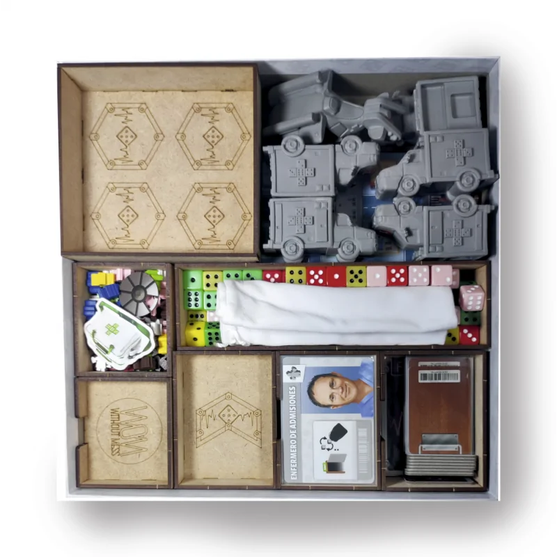 Inserto Compatible con Dice Hospital (Base+Exp.Cuidado Comunitario+Exp. Deluxe) de WithOut Mess en Insertos | La Cueva Roja