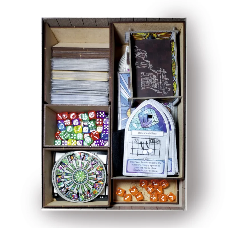 Inserto Compatible con Sagrada (Base+Exp. 5-6 Jugadores+Exp. Passion+Exp. Life+Exp. Glory) de WithOut Mess en Insertos | La Cuev