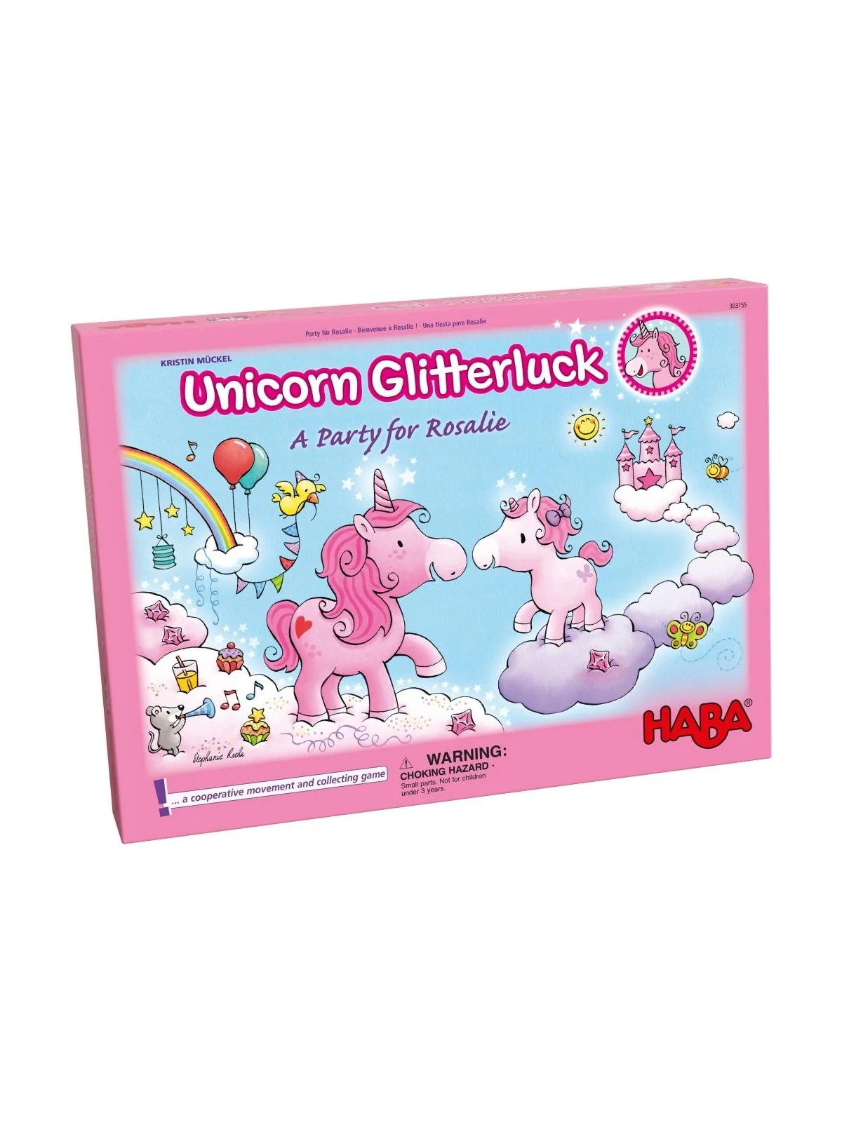 Unicornio Destello: Una Fiesta para Rosalie de Haba en Juegos de Tablero | La Cueva Roja