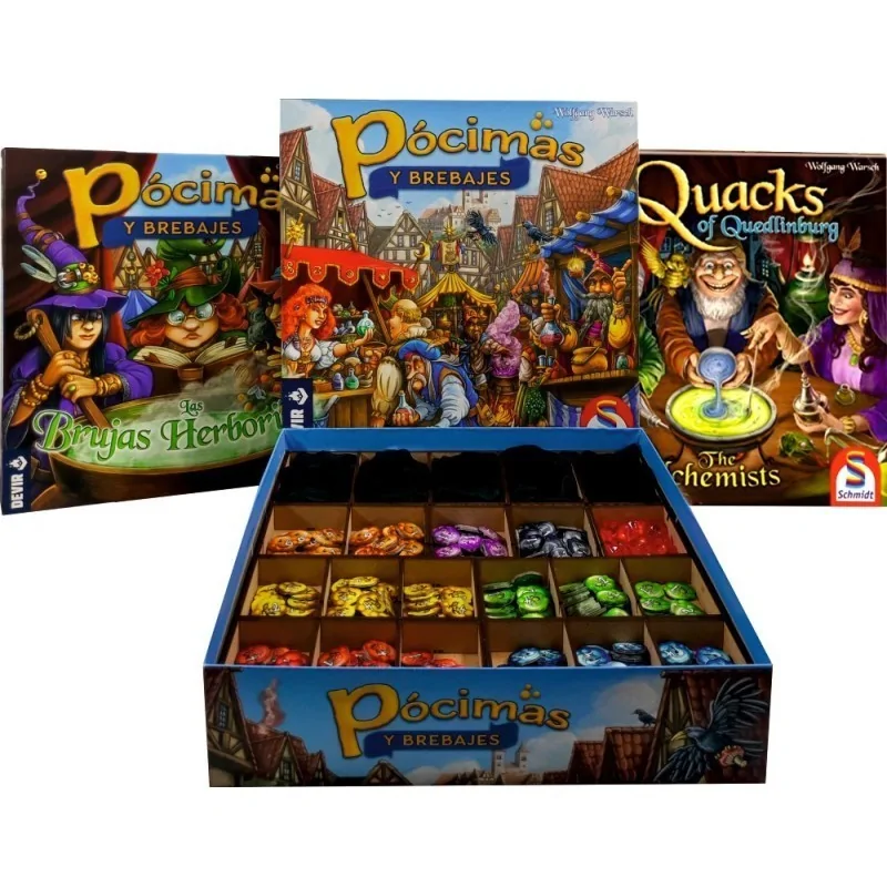 Inserto Compatible con Pócimas y Brebajes (Base + Exp. Las Brujas Herboristas + Exp. The Alchemists) de WithOut Mess en Insertos