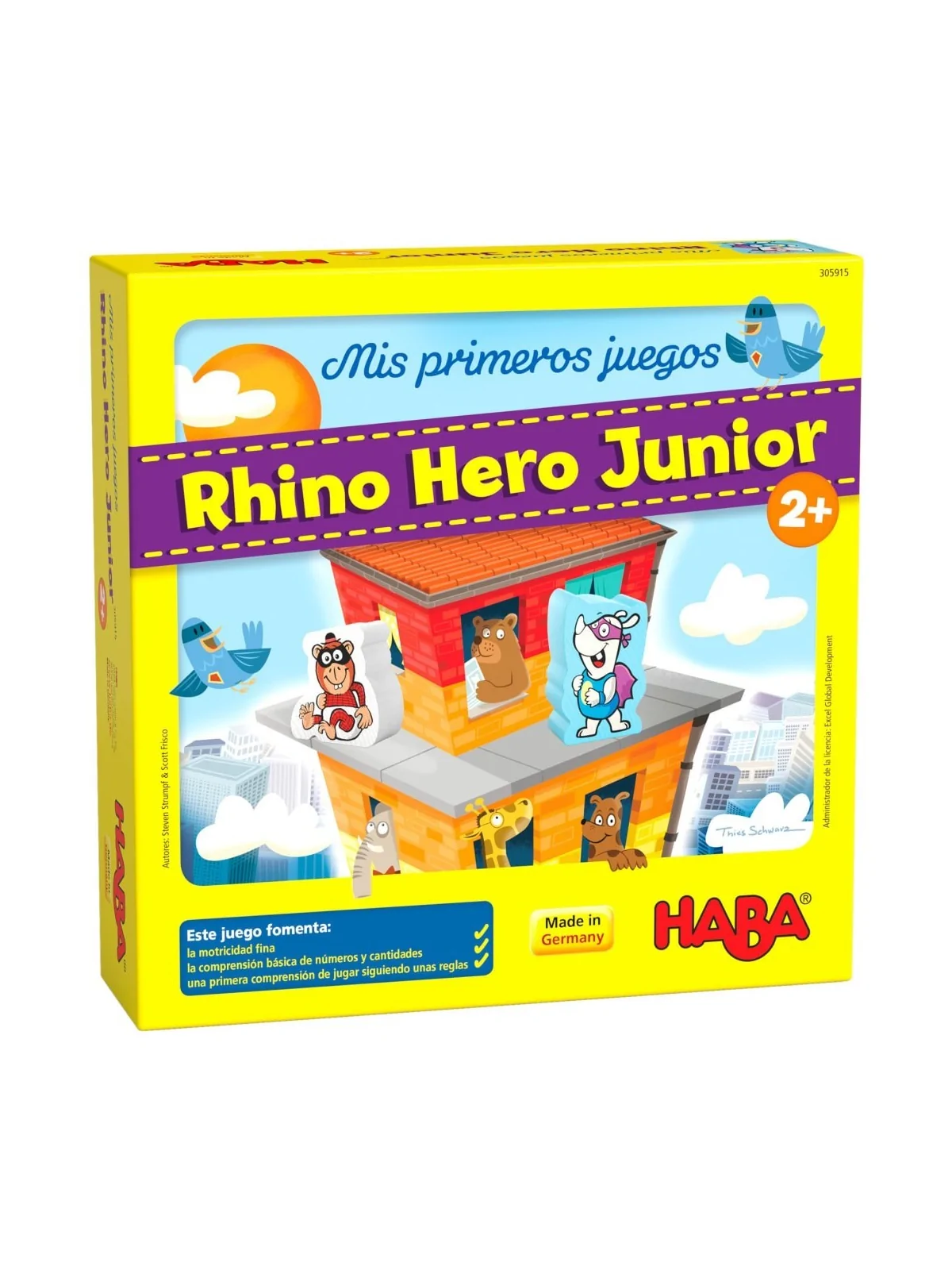 Mis Primeros Juegos: Rhino Hero Junior de Haba en Juegos de Tablero | La Cueva Roja