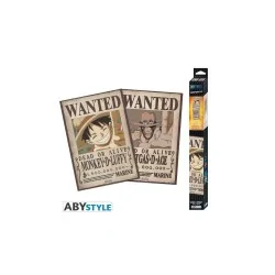 Set 2 Posters One Piece wanted Luffy & Ace 52x38 cm de Abystyle en Pósters | La Cueva Roja
