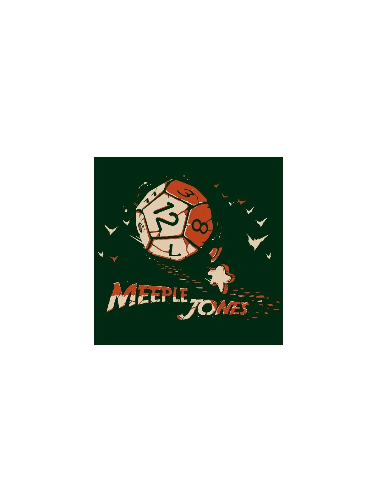 Camiseta Unisex Meeple Jones de Maldito Games en Camisetas | La Cueva Roja
