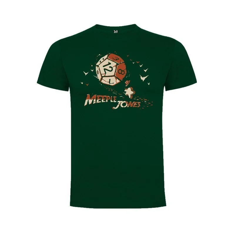 Camiseta Unisex Meeple Jones de Maldito Games en Camisetas | La Cueva Roja