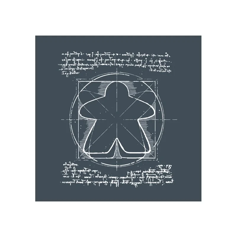 Camiseta Unisex Meeple Vinci de Maldito Games en Camisetas | La Cueva Roja