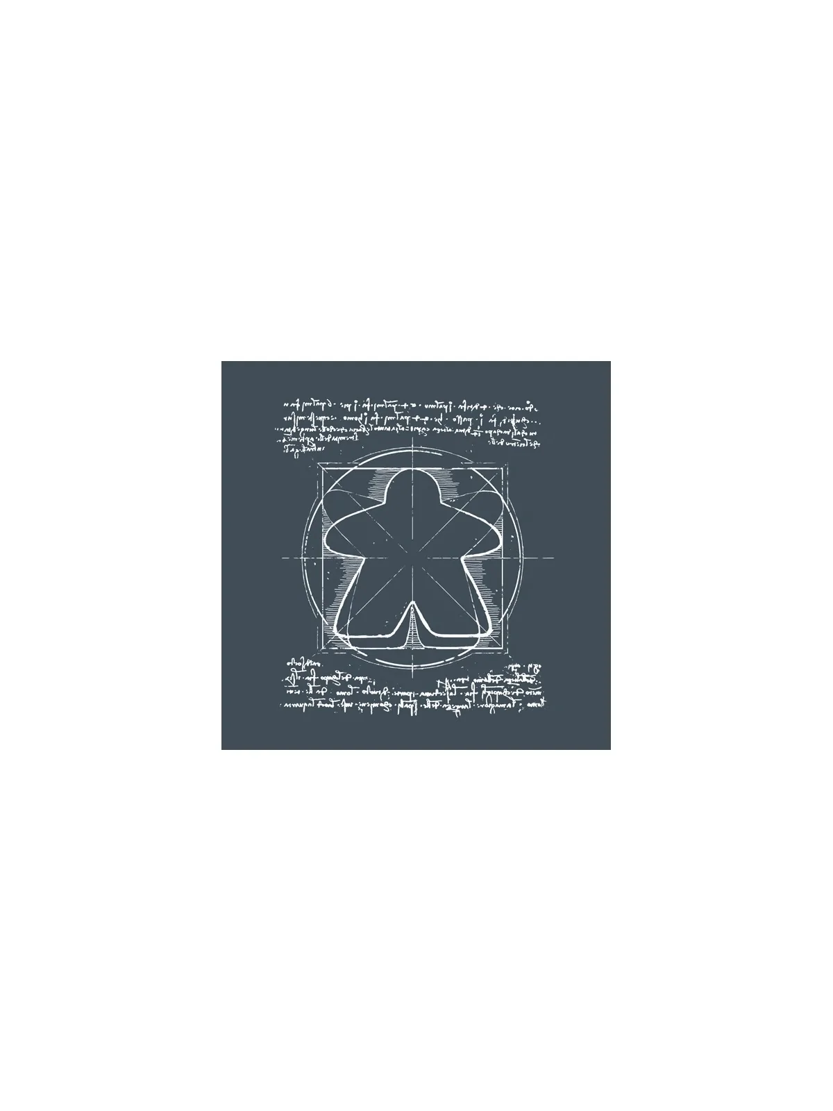 Camiseta Unisex Meeple Vinci de Maldito Games en Camisetas | La Cueva Roja