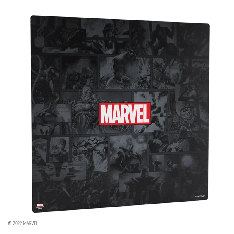 Marvel Champions Game Mat XL Marvel Black de Gamegenic en Tapetes | La Cueva Roja