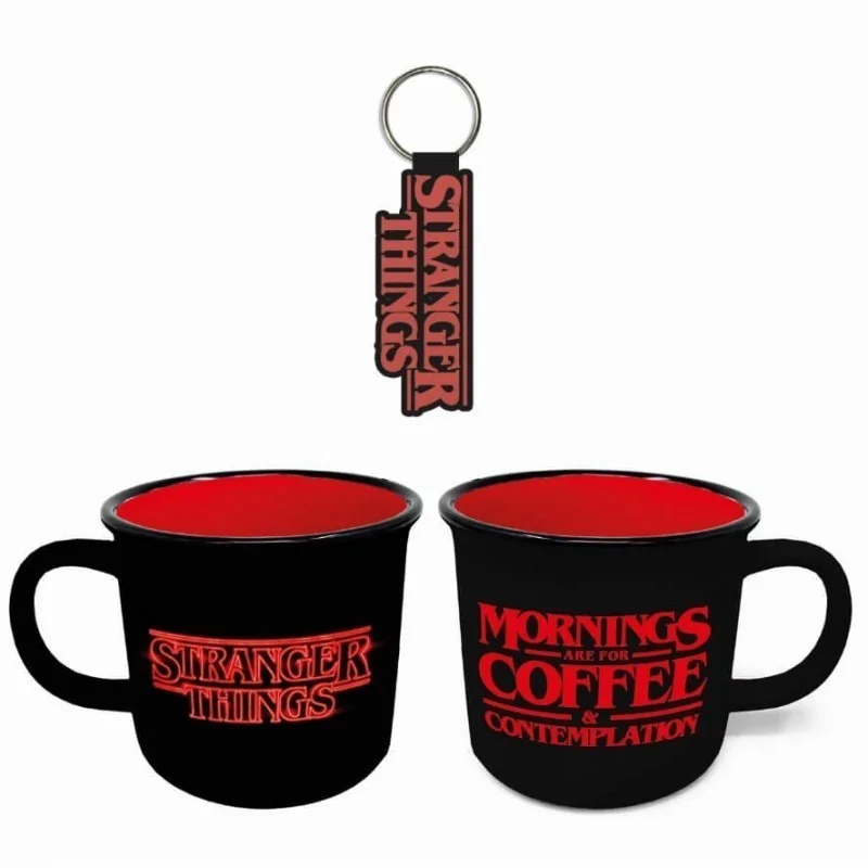 Set de Regalo Stranger Things Taza Metalica y Llavero de Grupo Erik en Tazas - Vasos | La Cueva Roja