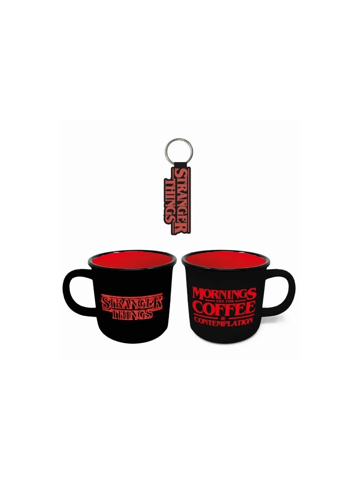 Set de Regalo Stranger Things Taza Metalica y Llavero de Grupo Erik en Tazas - Vasos | La Cueva Roja