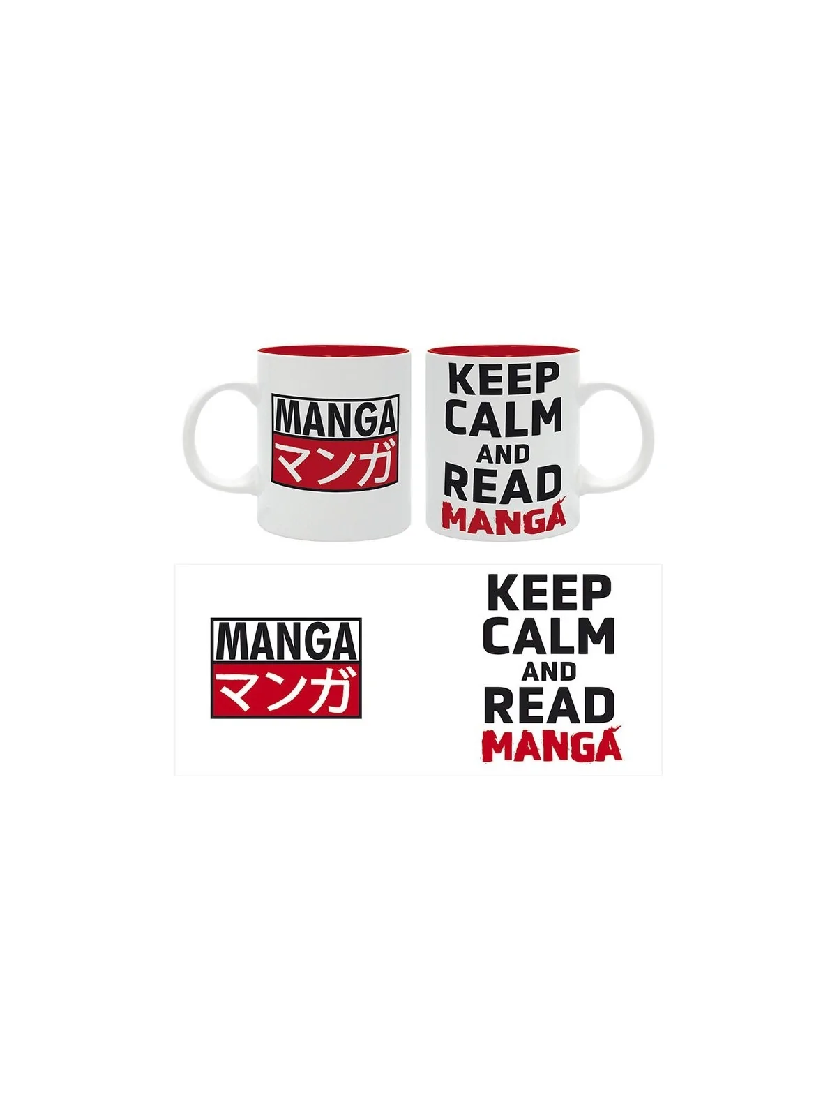 Taza Keep Calm and Read Manga Asian Art - 320 ml de ABYSSE en Tazas - Vasos | La Cueva Roja