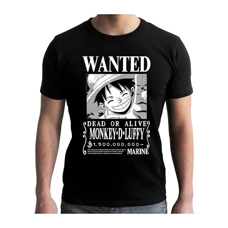 Camiseta One Piece Wanted Luffy de ABYSSE en Camisetas | La Cueva Roja