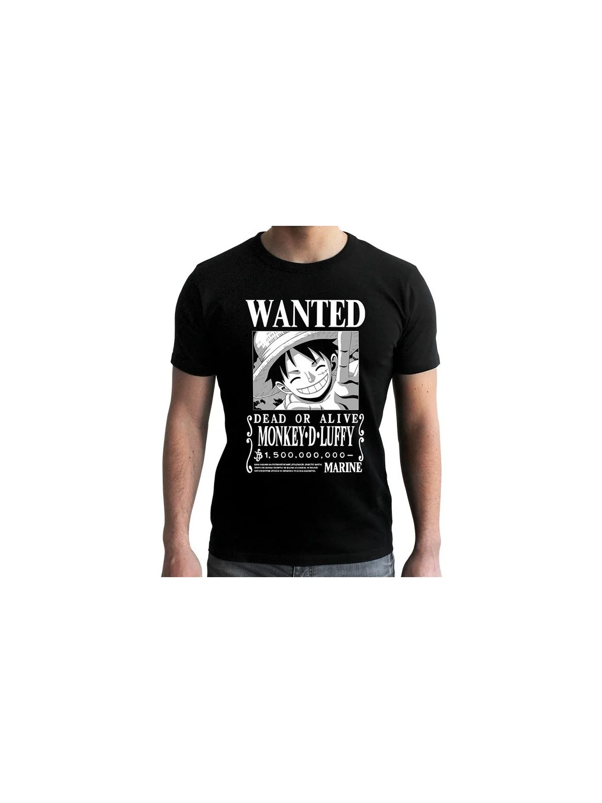 Camiseta One Piece Wanted Luffy de ABYSSE en Camisetas | La Cueva Roja