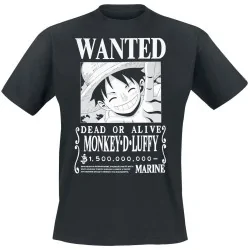 Camiseta One Piece Wanted Luffy de ABYSSE en Camisetas | La Cueva Roja