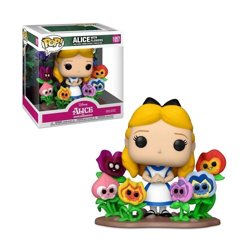 Funko POP! Deluxe Disney Alicia Pais Maravillas con Flores (1057) de Funko en Funko Pop | La Cueva Roja