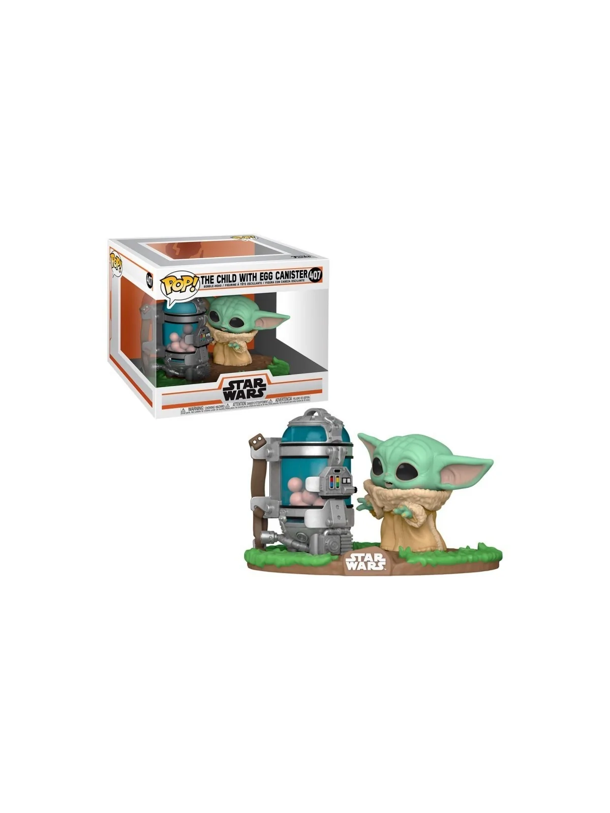 Funko POP! Star Wars Mandalorian Baby Yoda con Tarro Huevos (407) de Funko en Funko Pop | La Cueva Roja