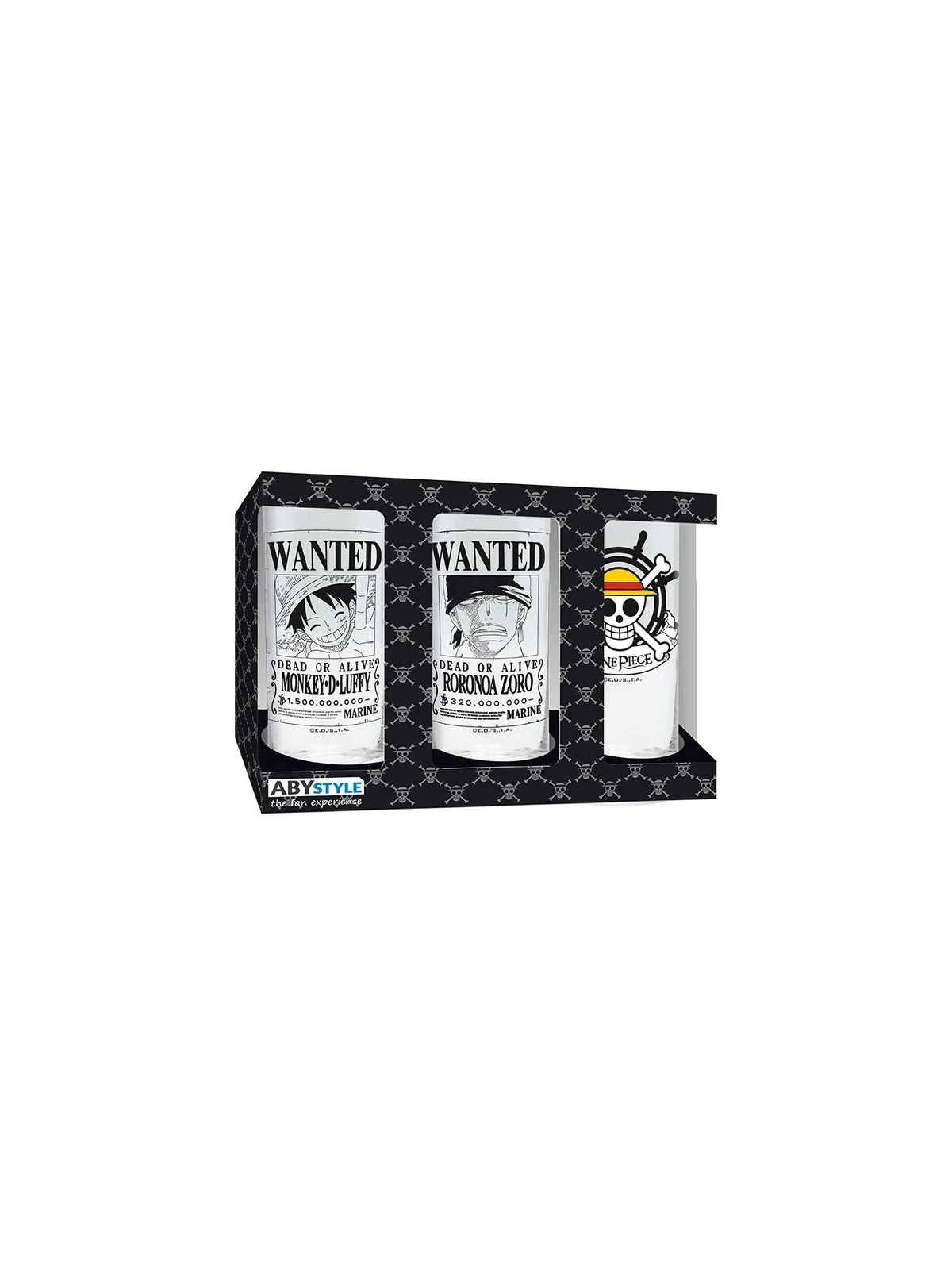 Set 3 Vasos One Piece de ABYSSE en Tazas - Vasos | La Cueva Roja