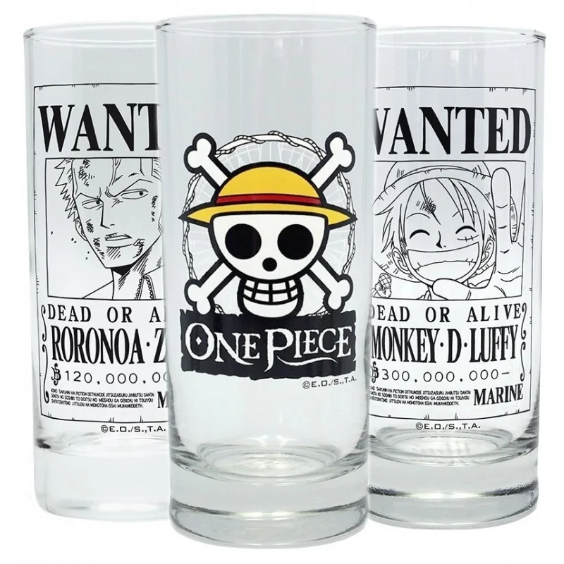 Set 3 Vasos One Piece de ABYSSE en Tazas - Vasos | La Cueva Roja