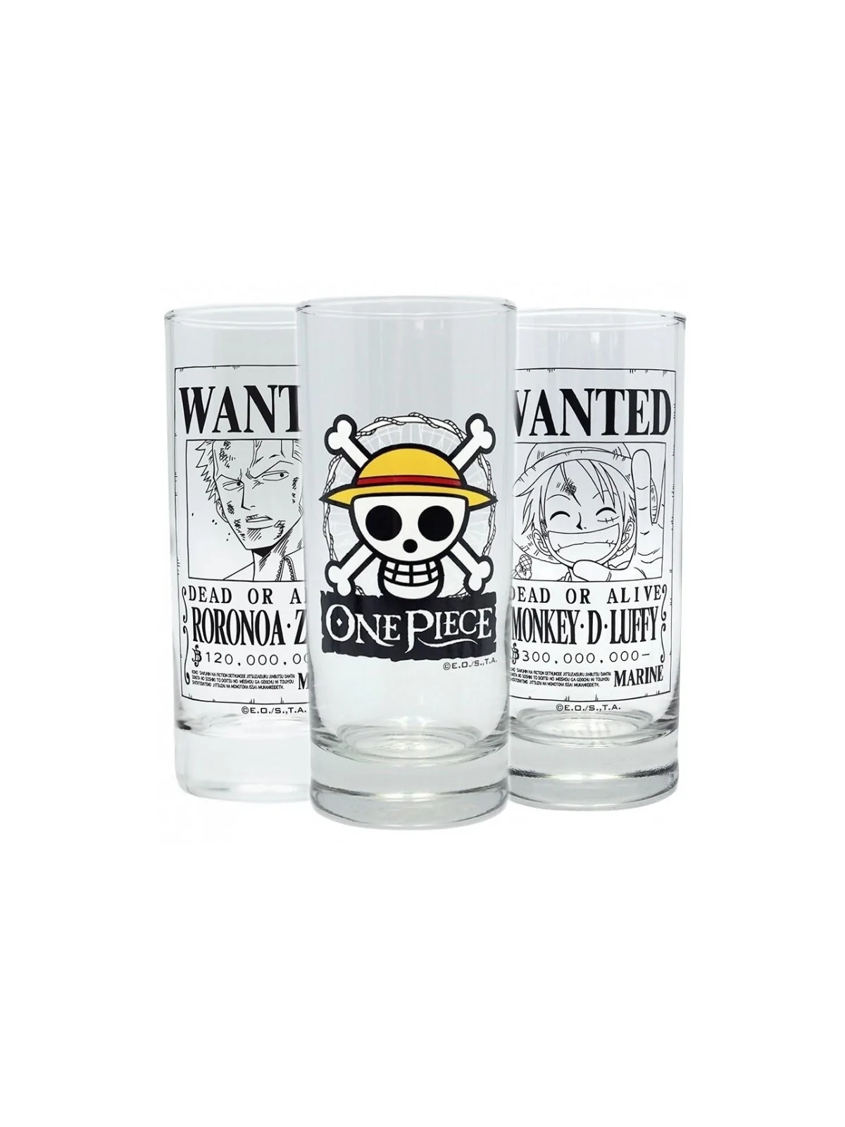 Set 3 Vasos One Piece de ABYSSE en Tazas - Vasos | La Cueva Roja