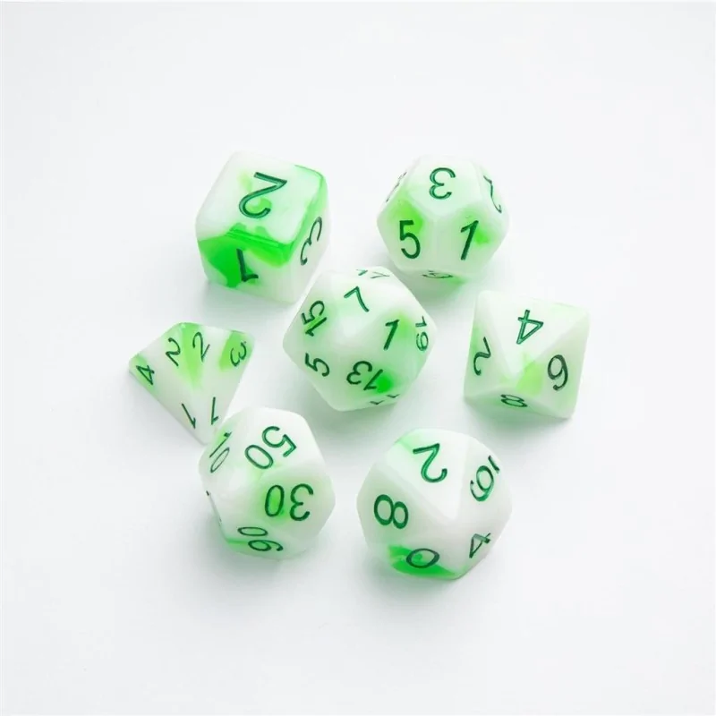 Toxic Stones RPG Dice Set (7 pcs) de Gamegenic en Dados | La Cueva Roja