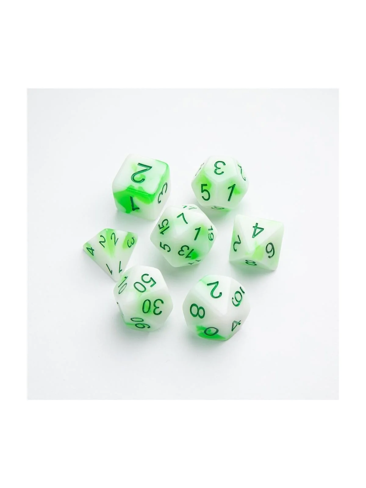 Toxic Stones RPG Dice Set (7 pcs) de Gamegenic en Dados | La Cueva Roja