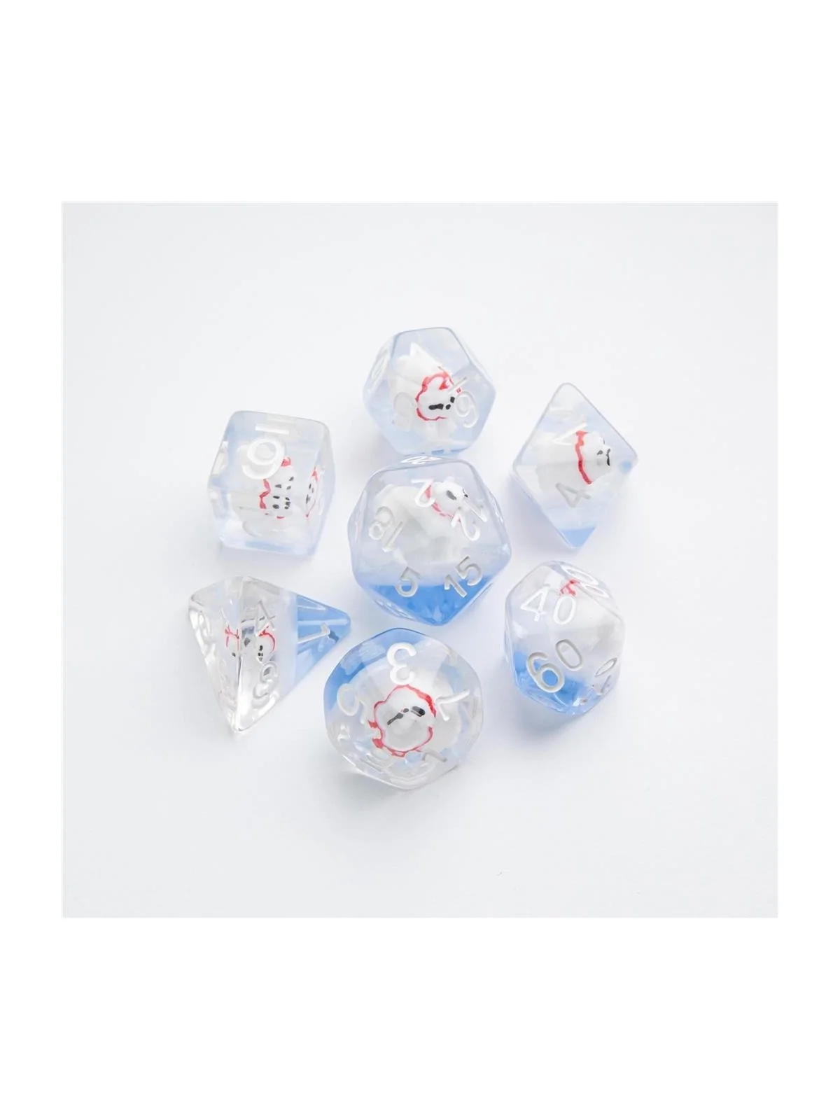 Polar Bear RPG Dice Set (7pcs) de Gamegenic en Dados | La Cueva Roja
