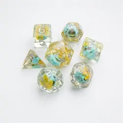 Green Skull RPG Dice Set (7pcs) de Gamegenic en Dados | La Cueva Roja