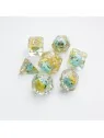 Green Skull RPG Dice Set (7pcs) de Gamegenic en Dados | La Cueva Roja