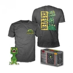 Pop&Tee Jurassic Park Clever Raptor Funko+Camiseta de Funko en Funko Pop | La Cueva Roja