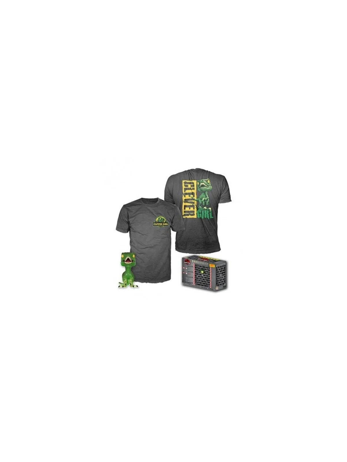 Pop&Tee Jurassic Park Clever Raptor Funko+Camiseta de Funko en Funko Pop | La Cueva Roja