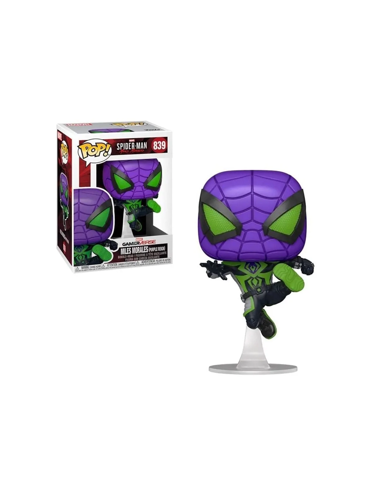 Funko POP! Marvel Gamerverve Spider-Man Miles Purple Reign (839) de Funko en Funko Pop | La Cueva Roja