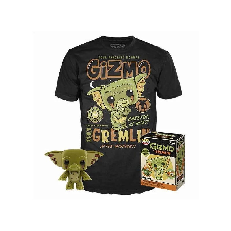 Set figura POP & Tee Gremlins Gizmo Exclusive de Funko en Ropa | La Cueva Roja