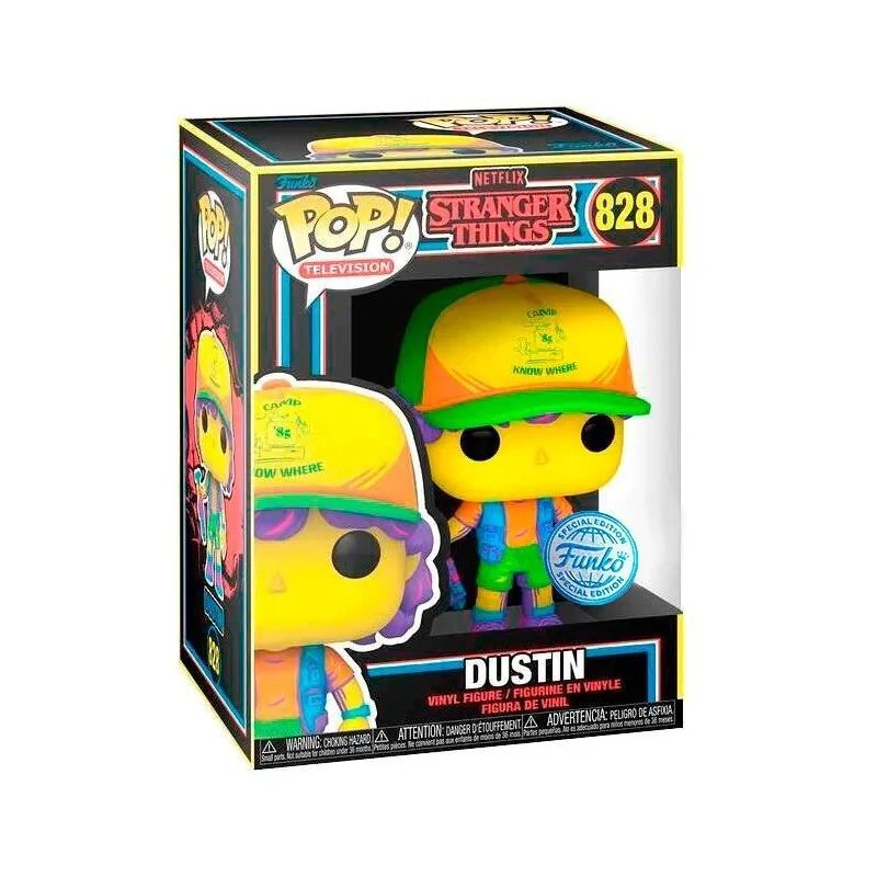 Funko POP! Stranger Things Dustin in Beef Black Light Exclusive (828) de Funko en Funko Pop | La Cueva Roja