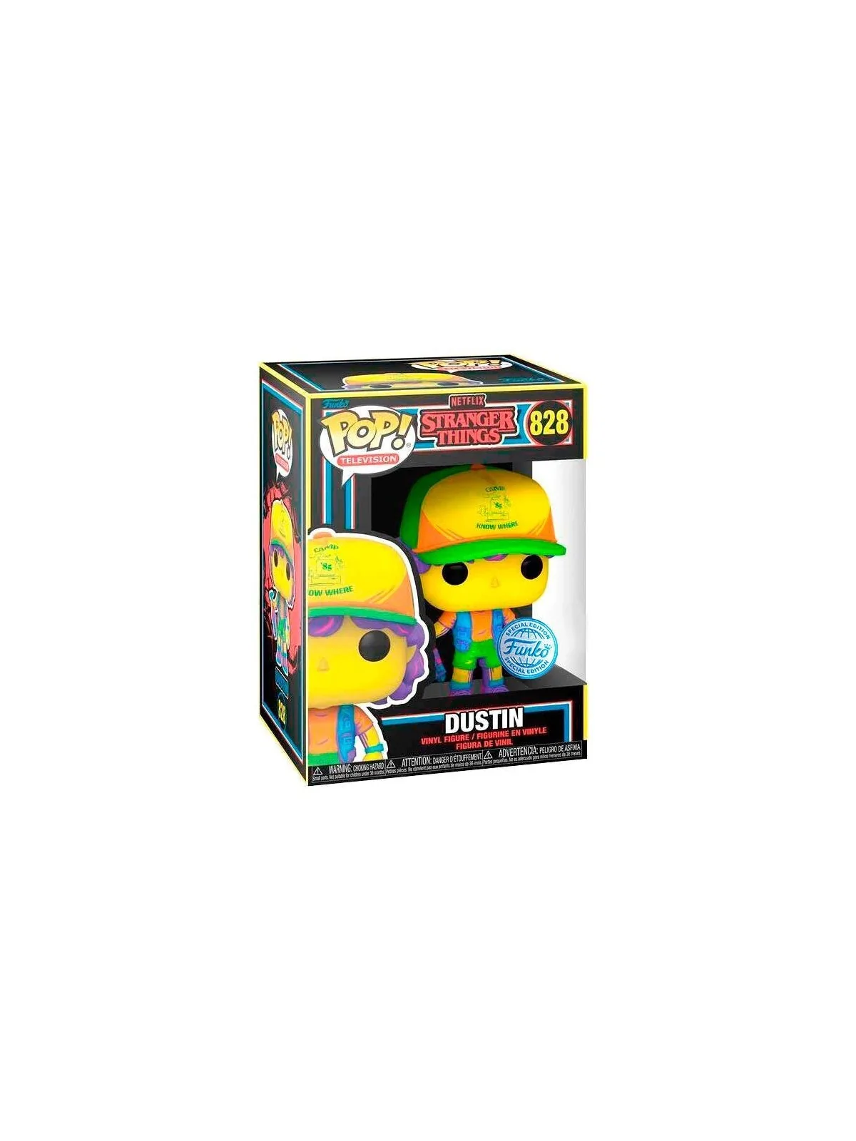 Funko POP! Stranger Things Dustin in Beef Black Light Exclusive (828) de Funko en Funko Pop | La Cueva Roja