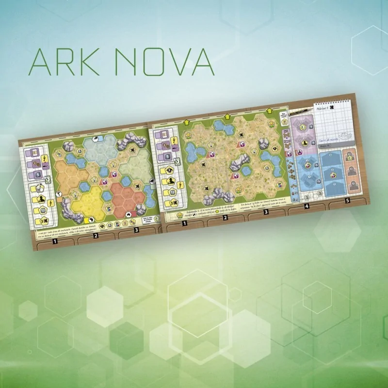 Ark Nova: Tableros Promocionales de Maldito Games en Accesorios | La Cueva Roja