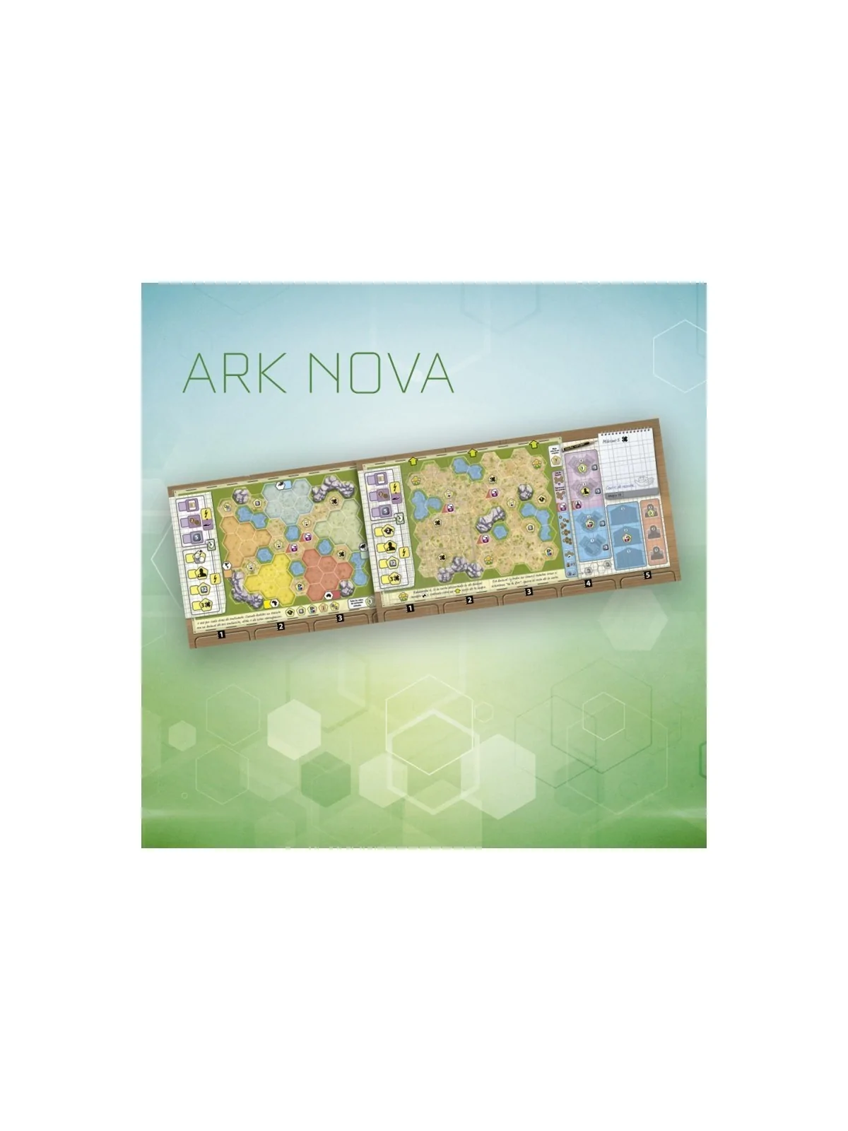Ark Nova: Tableros Promocionales de Maldito Games en Accesorios | La Cueva Roja