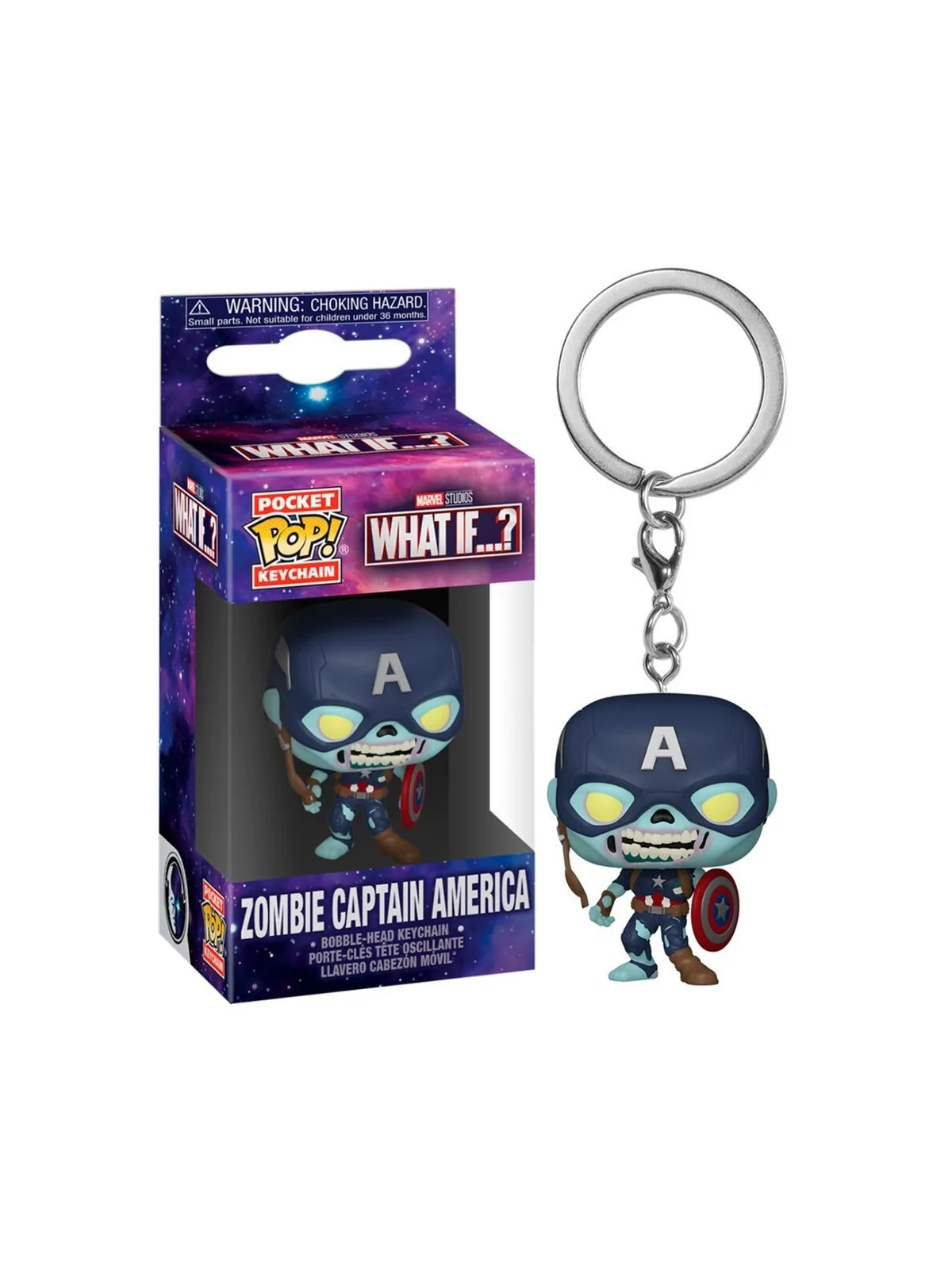Llavero Funko Pocket POP! Marvel What If Zombie Captain America de Funko en Colgantes - Llaveros | La Cueva Roja