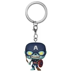 Llavero Funko Pocket POP! Marvel What If Zombie Captain America de Funko en Colgantes - Llaveros | La Cueva Roja