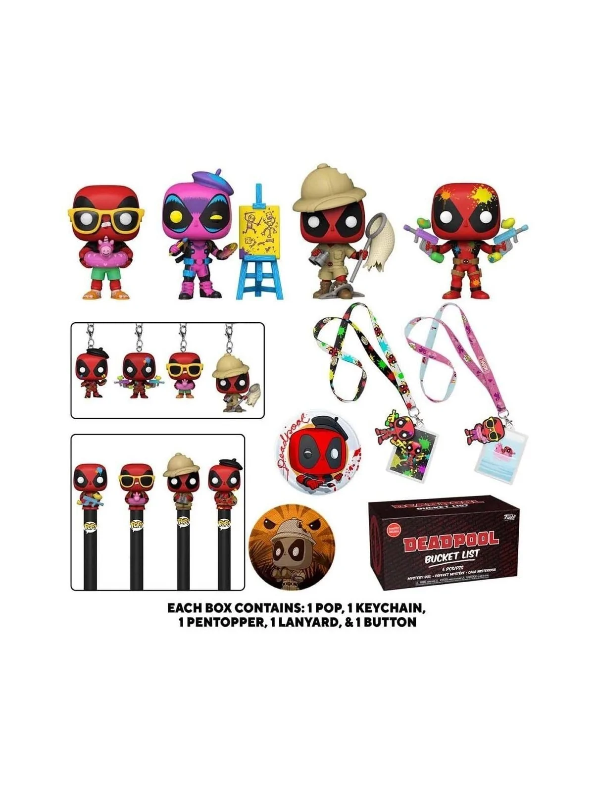 Kit Mistery Box Marvel Deadpool 2021 de Funko en Funko Pop | La Cueva Roja
