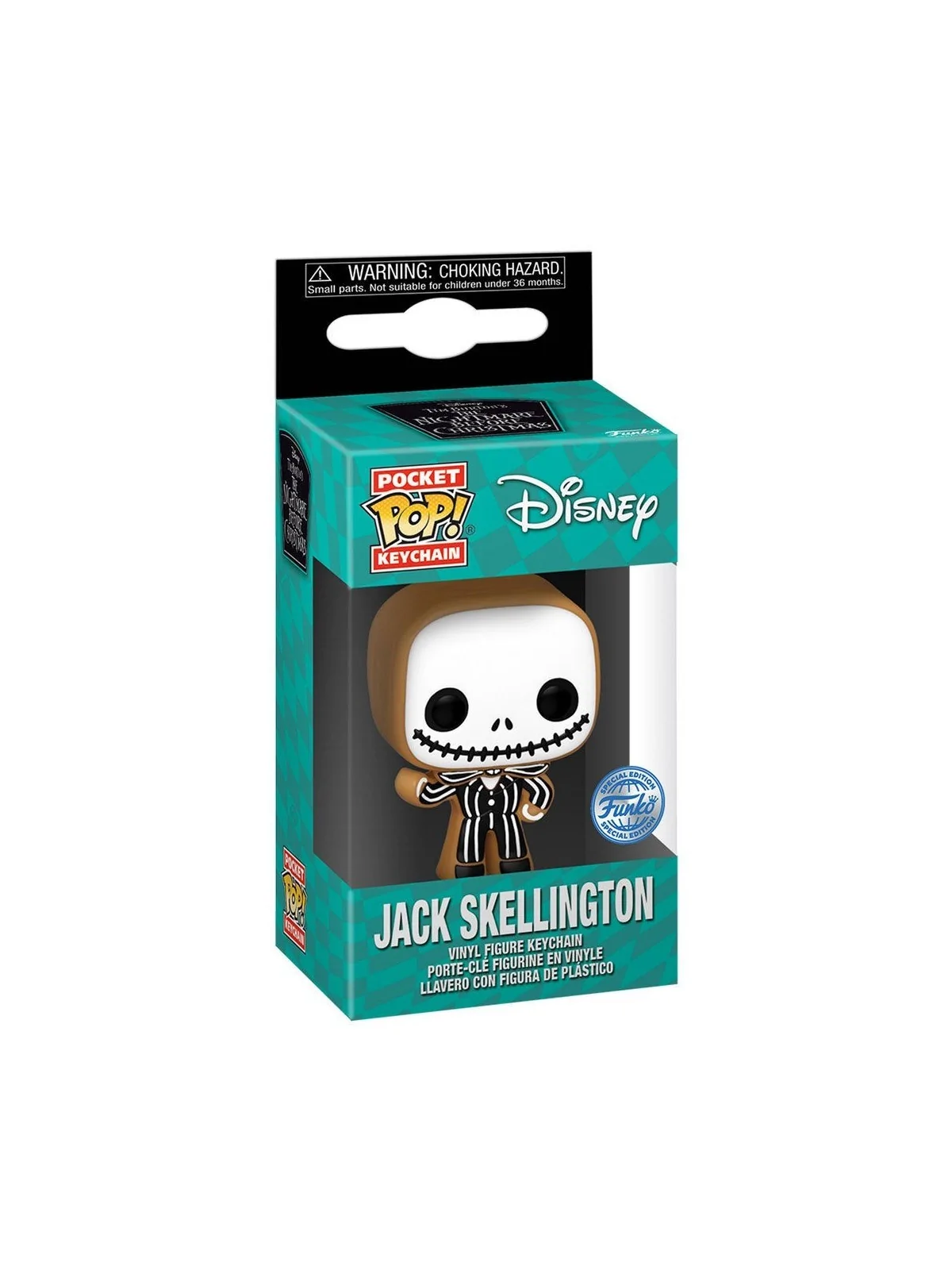 Llavero Funko Pocket POP! Disney Pesadilla Antes de Navidad Jack Skellington Gingerbread Exclusive de Funko en Colgantes - Llave