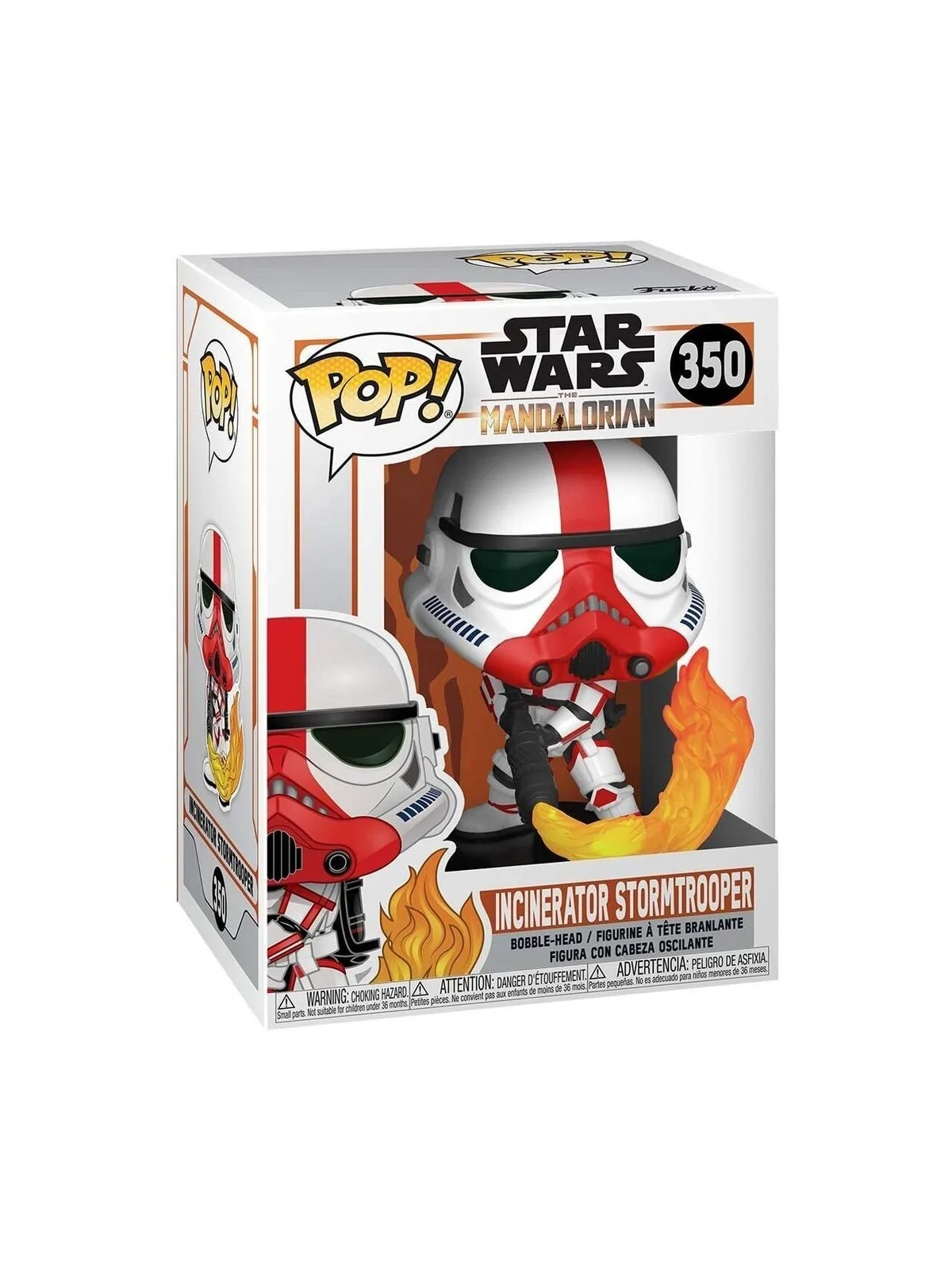 Funko POP! Star Wars Mandalorian Incinerator Stormtrooper (350) de Funko en Colgantes - Llaveros | La Cueva Roja