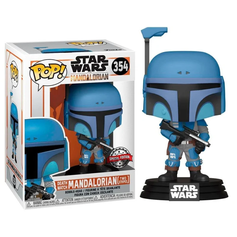 Funko POP! Star Wars Mandalorian Death Watch Mandalorian Two Stripes Exclusive (354) de Funko en Funko Pop | La Cueva Roja