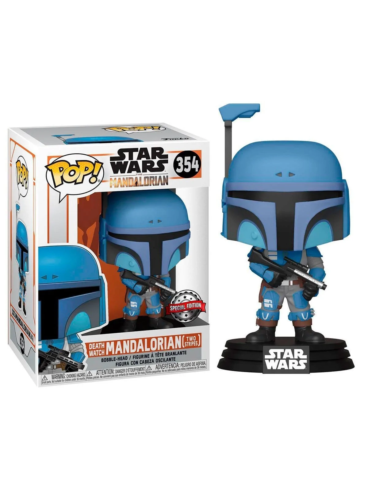 Funko POP! Star Wars Mandalorian Death Watch Mandalorian Two Stripes Exclusive (354) de Funko en Funko Pop | La Cueva Roja