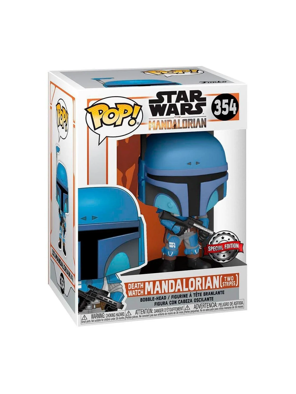 Funko POP! Star Wars Mandalorian Death Watch Mandalorian Two Stripes Exclusive (354) de Funko en Funko Pop | La Cueva Roja