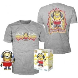 Set Funko POP! & Tee Minions Roller Skating Stuart Metallic Exclusive de Funko en Camisetas | La Cueva Roja