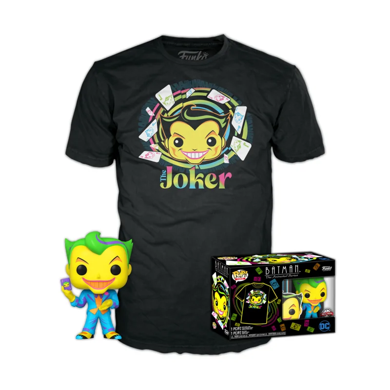 Set Funko POP! & Tee DC Comics Batman Joker Exclusive de Funko en Ropa | La Cueva Roja